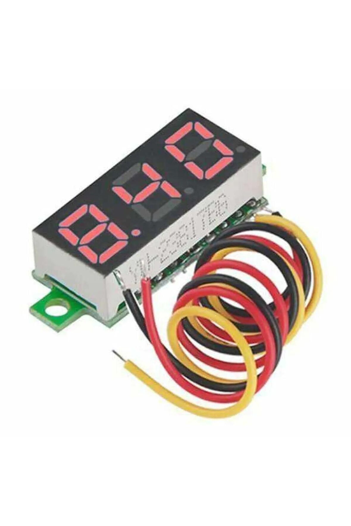 Dijital Mini Voltmetre Dc 0v-100v Gerilim - Voltaj Ölçer 3 Kablo