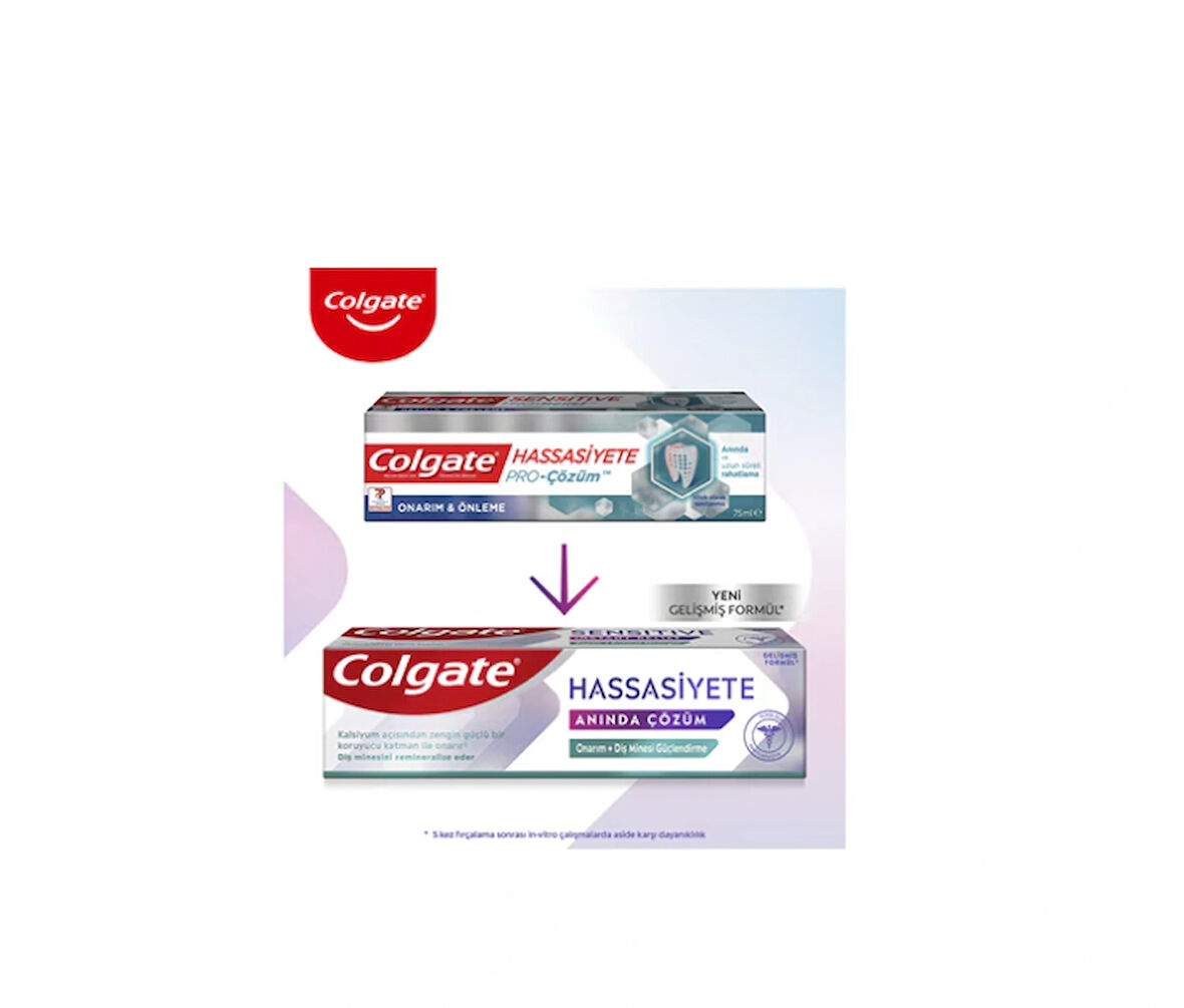 Colgate Hassasiyete Anında Çözüm Onarım ve Diş Minesi Güçlendirme Diş Macunu 75 ml x 2 Adet