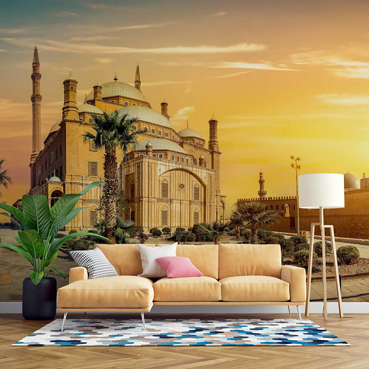 Kahire Mehmet Ali Paşa Camii Manzaralı Duvar Kağıdı