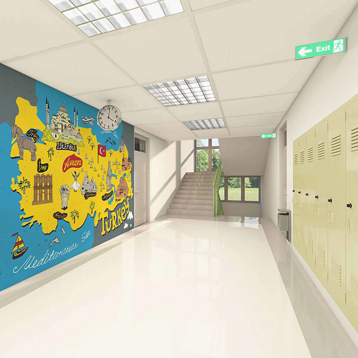 Türkiye Turistlik Yerler Okul Duvar Kağıdı