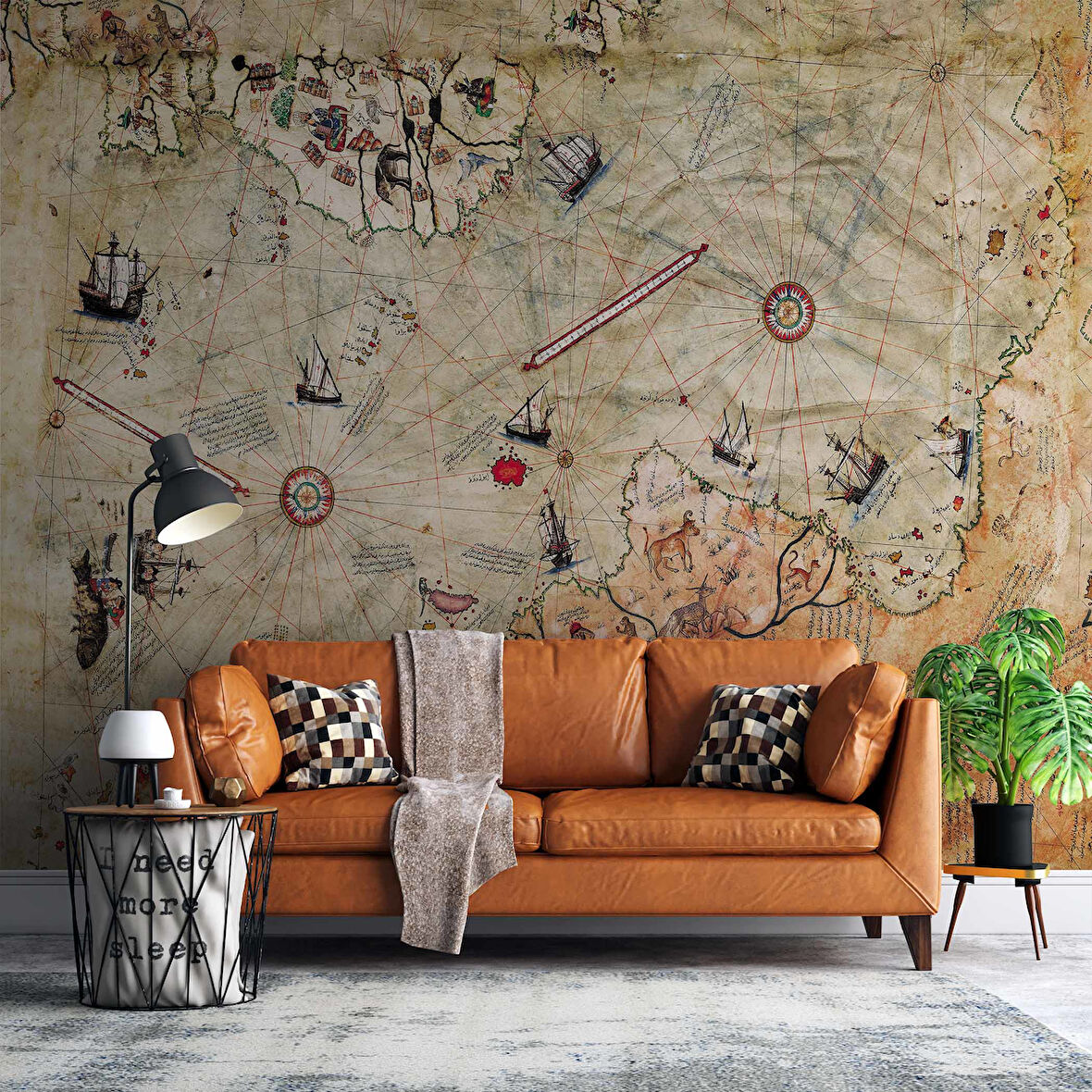 Piri Reis Haritası Duvar Kağıdı