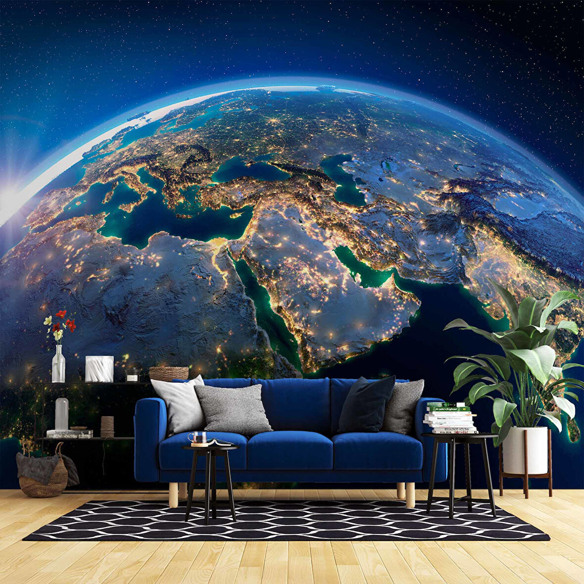Uzaydan Dünya Görünüm Duvar Kağıdı