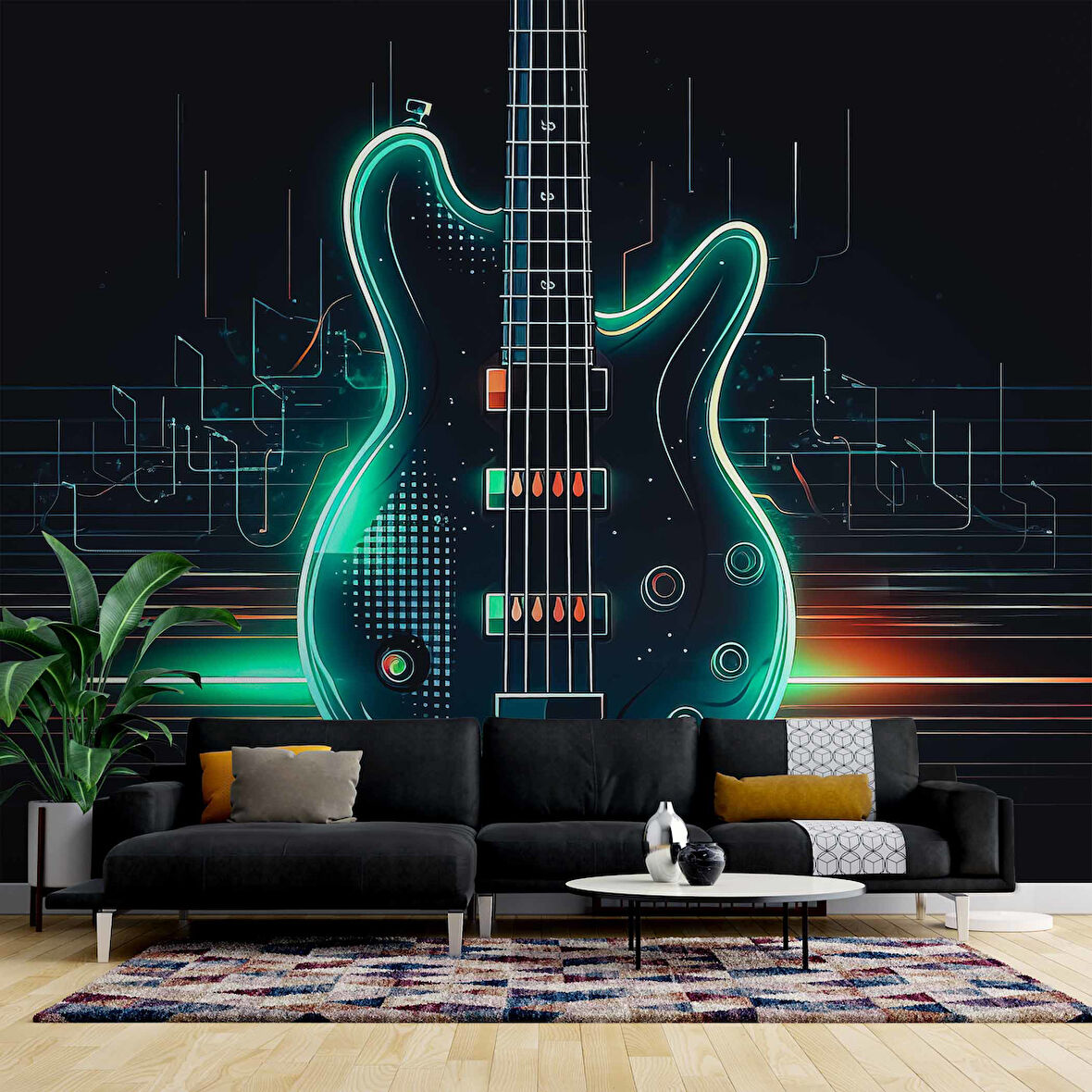 Elektronik Gitar Müzik Duvar Kağıdı