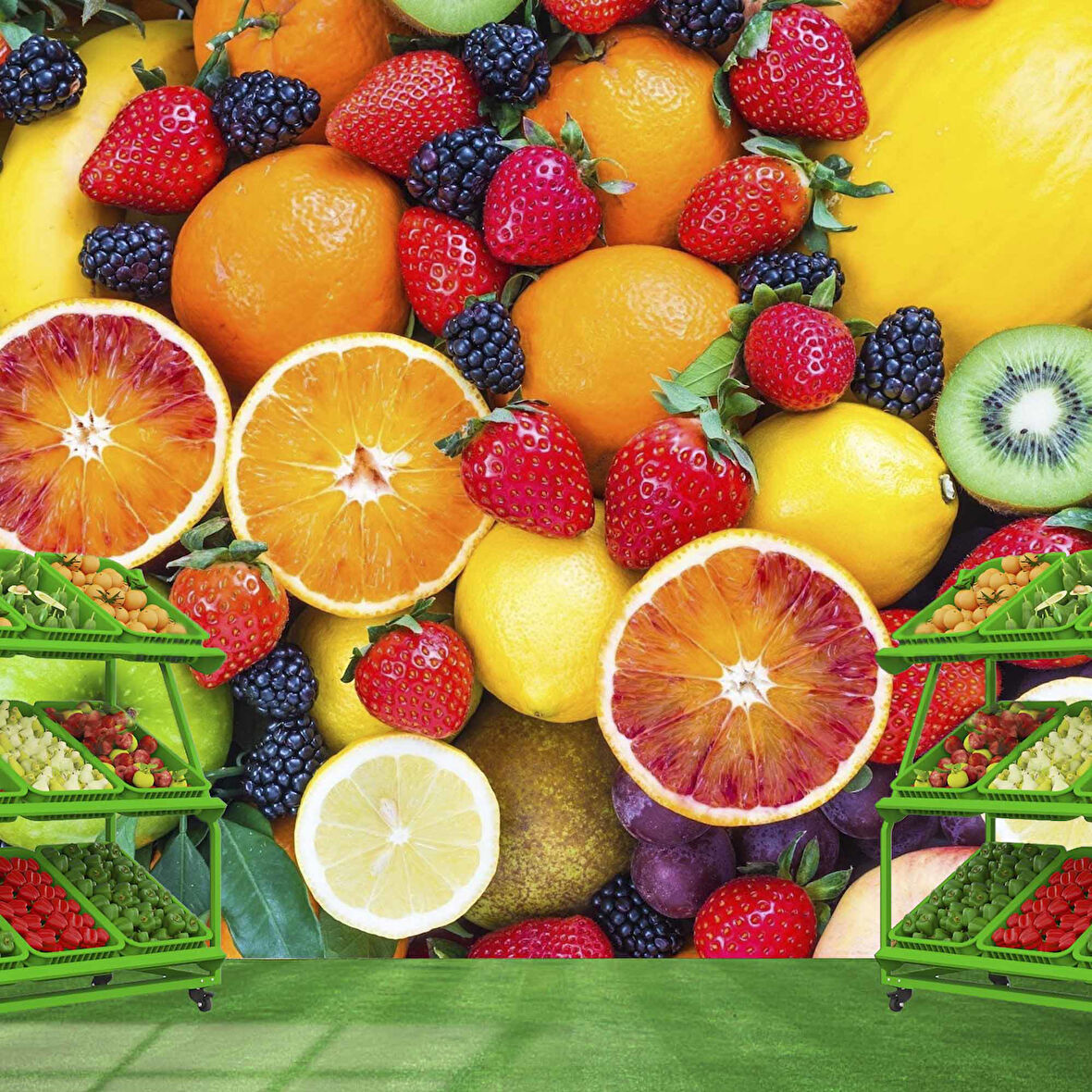 Manav Meyveler Fresh Duvar Kağıdı