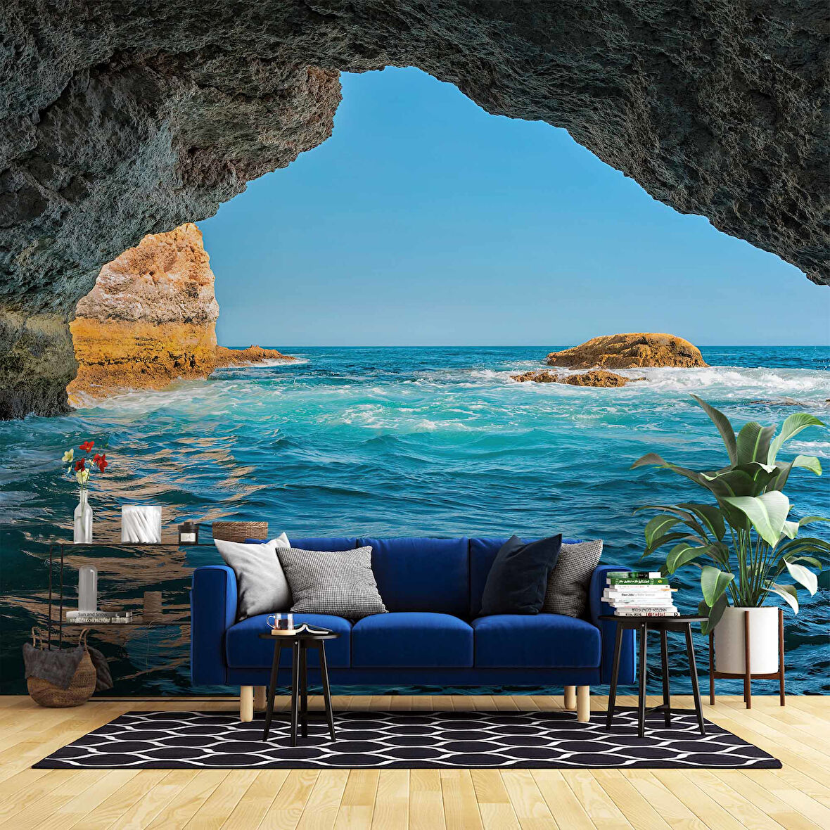 Deniz Mağara Manzaralı Duvar Kağıdı