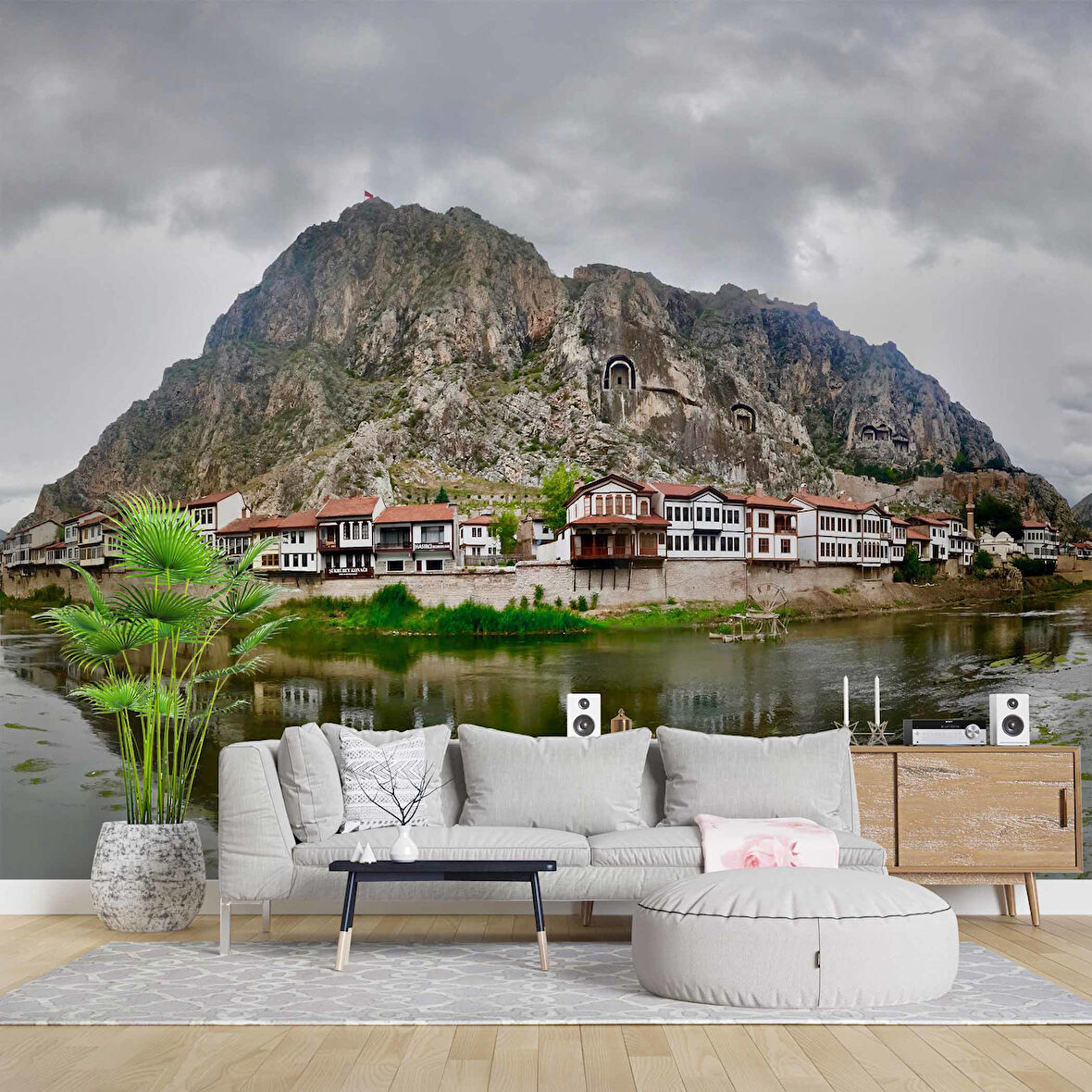 Dağ ve Mağara Manzaralı Şehzadeler Gezi Yolu Amasya Duvar Kağıdı