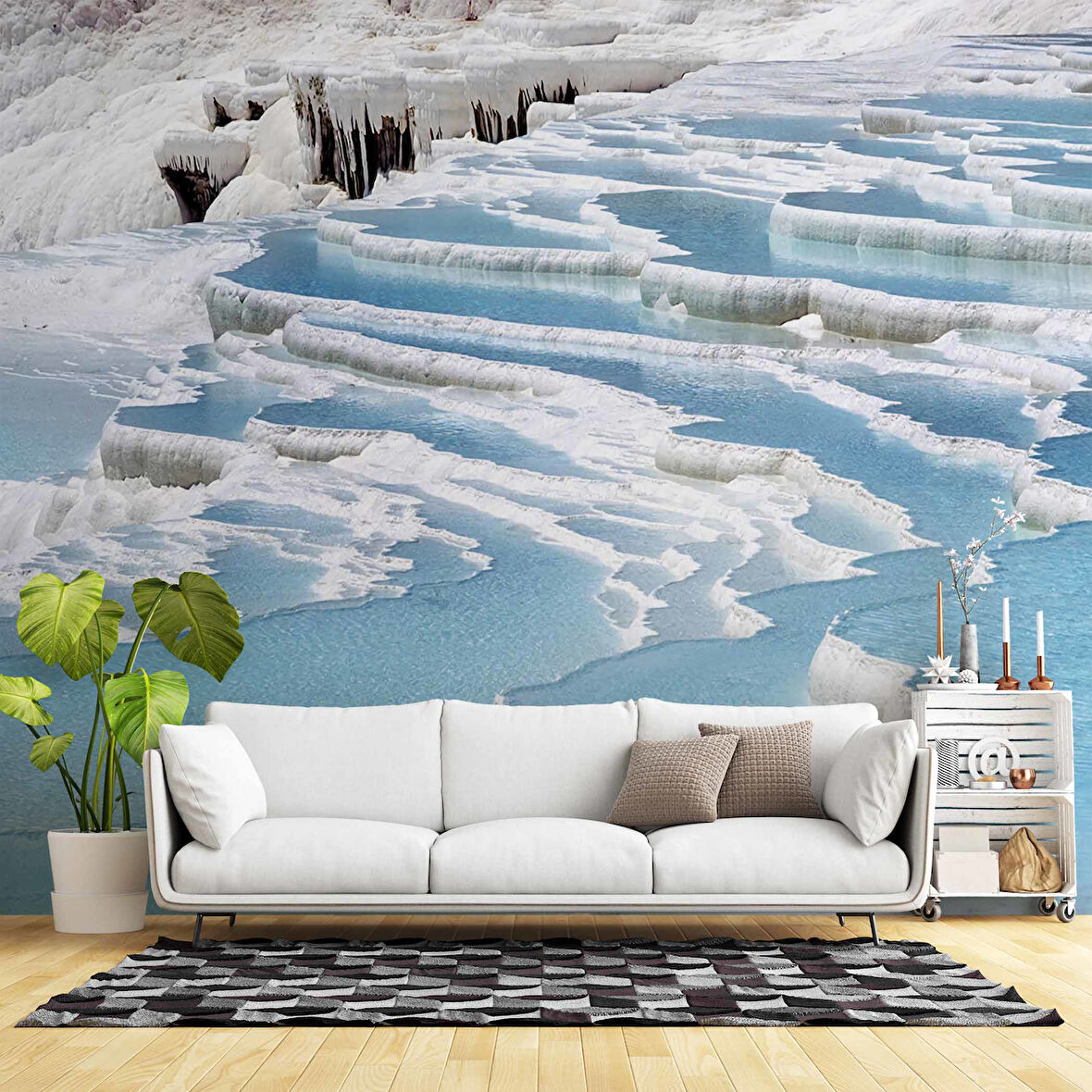 Denizli Pamukkale Manzaralı Duvar Kağıdı