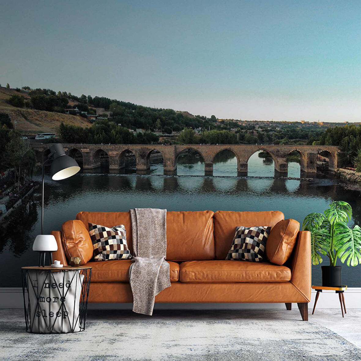 Diyarbakır On Gözlü Köprü Manzaralı Duvar Kağıdı