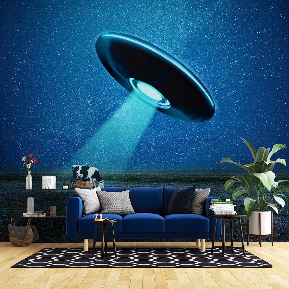 Uzay Ufo Manzaralı Duvar Kağıdı