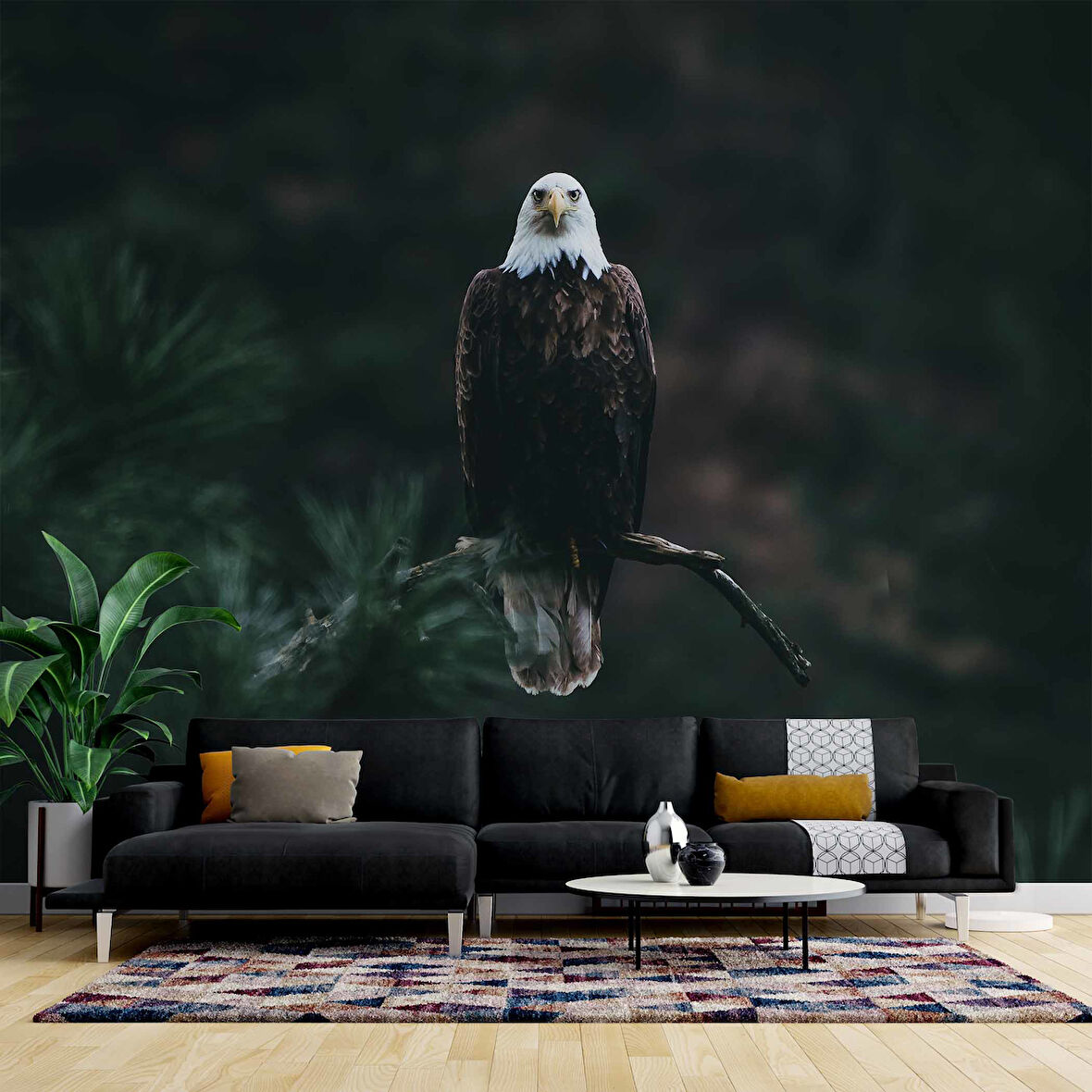 Kartal Temalı Duvar Kağıdı Baskı