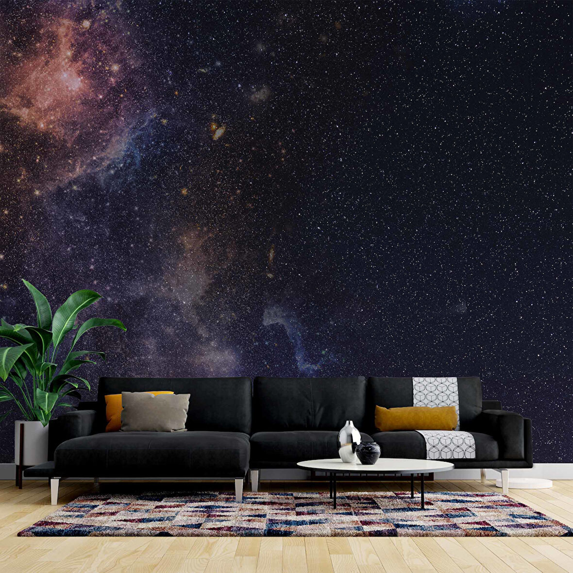 Uzaydaki Yıldız Manzaralı Duvar Kağıdı Baskı
