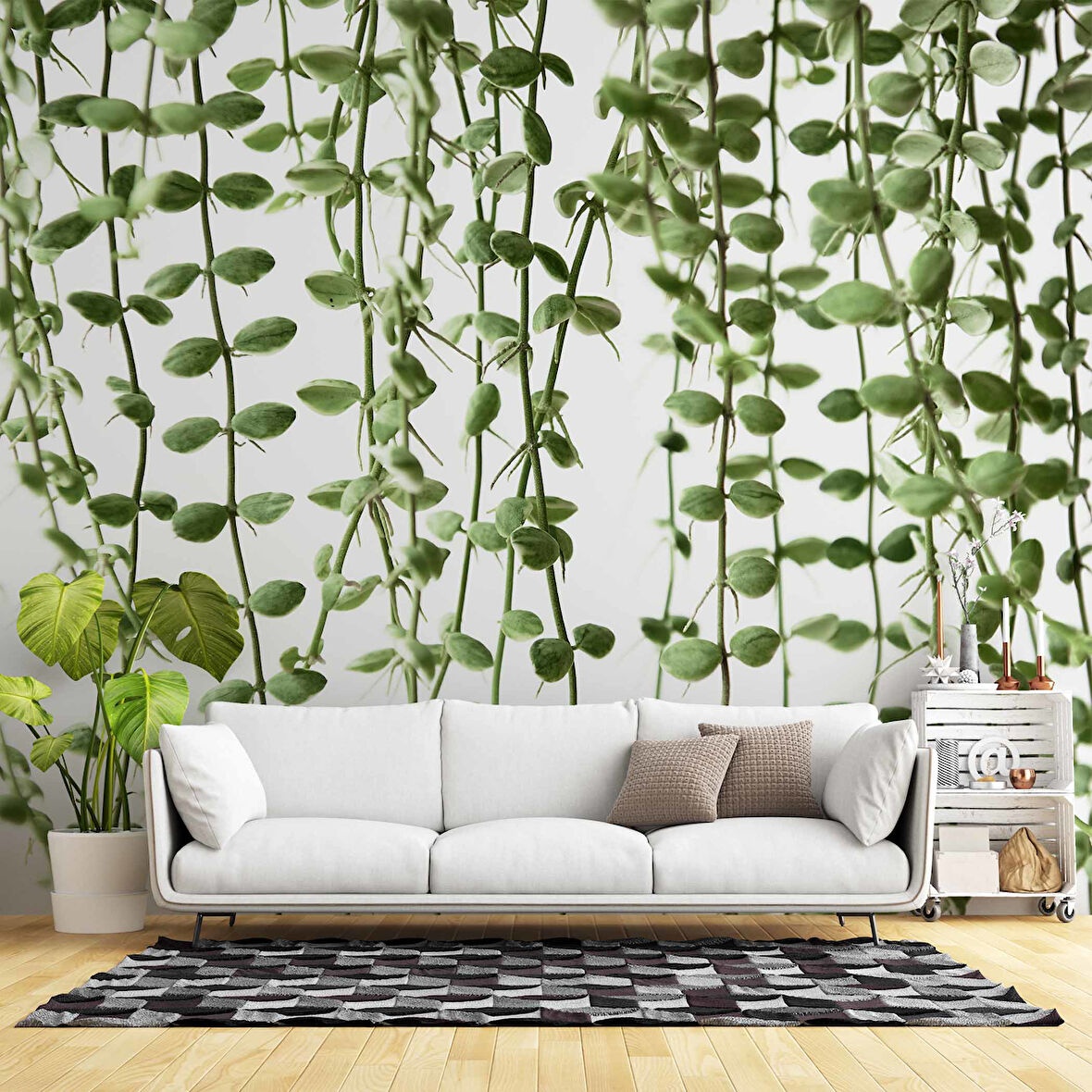 Aşağıya Sarkan Sarmaşık Temalı Duvar Kağıdı