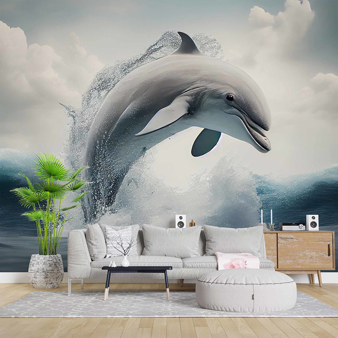 Yunus Balığı Temalı Duvar Kağıdı