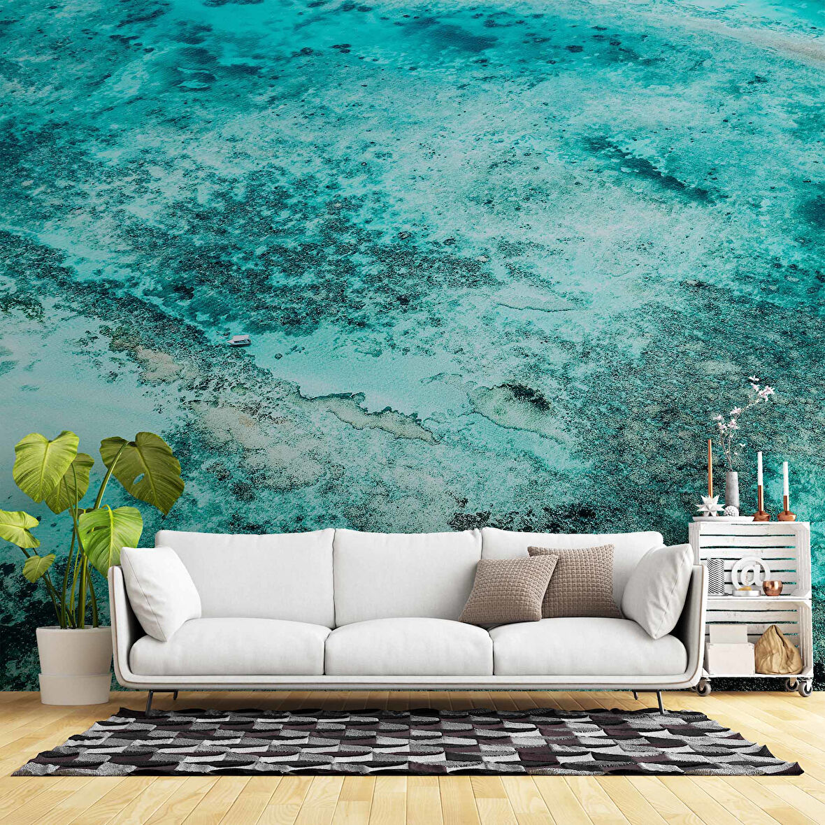 Şeffaf Deniz Manzaralı Duvar Kağıdı