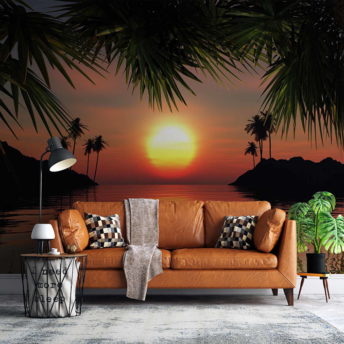 Günbatımı ve Deniz Manzaralı Duvar Kağıdı