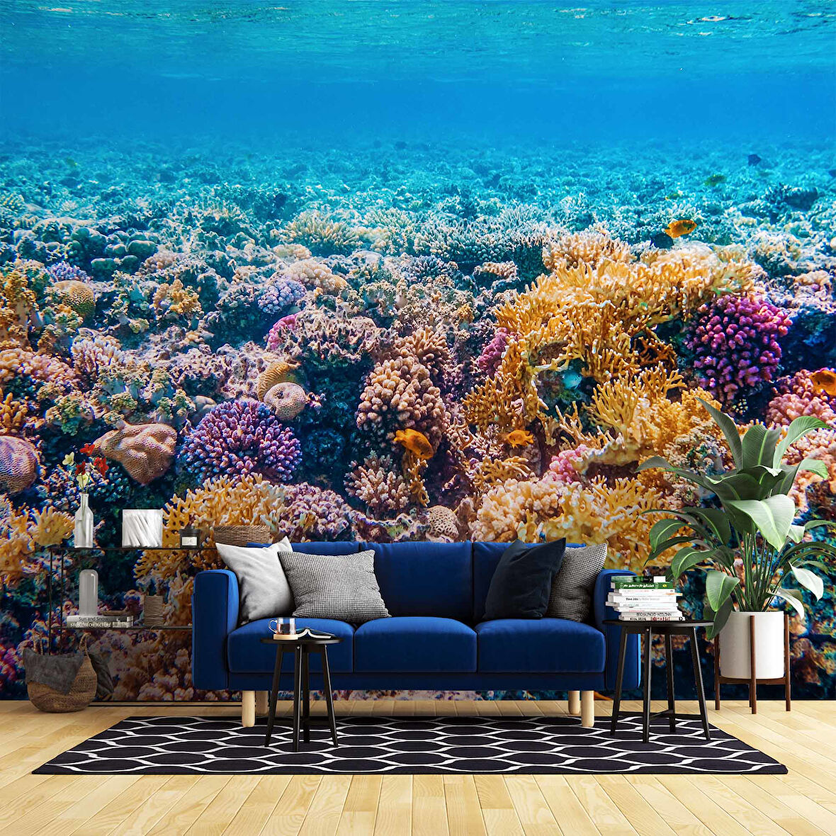 Akvaryum Mercan Manzaralı Duvar Kağıdı