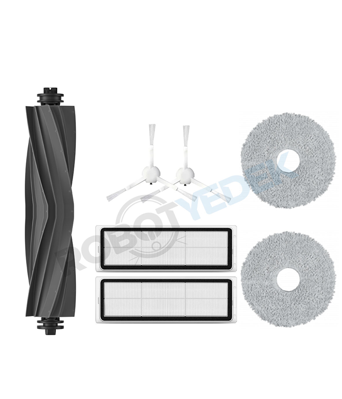 Dreame L10 S Ultra Uyumlu Yedek Kauçuk Fırça Hepa Filtre Mop Seti-7 Parça