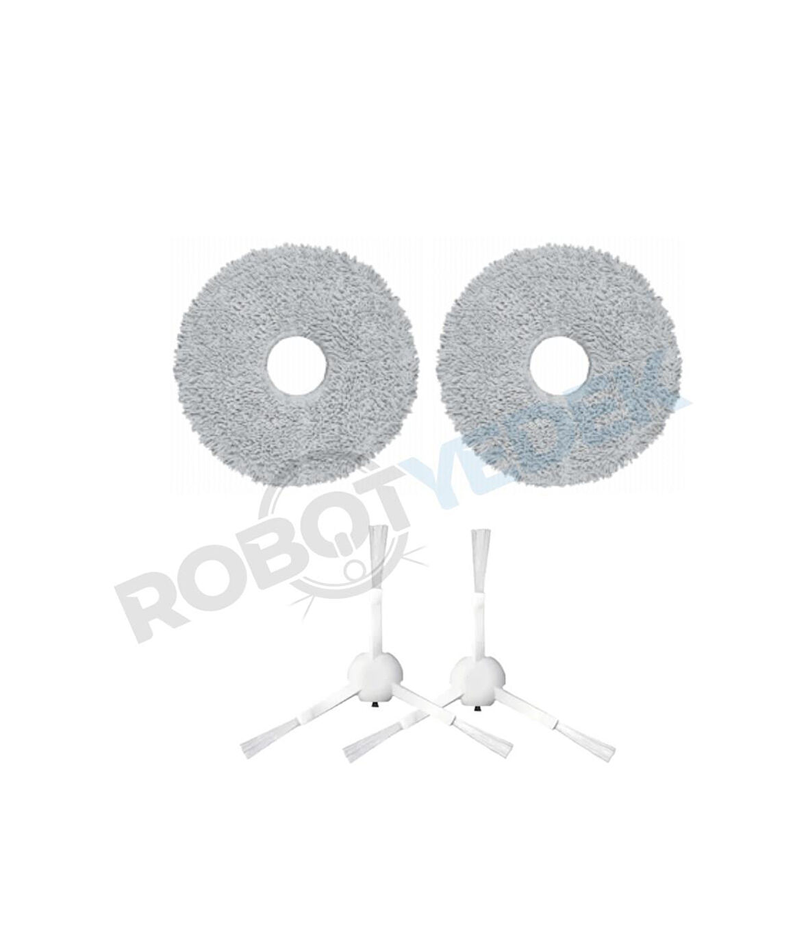 Dreame L10 S Ultra Uyumlu Yedek Mop ve Yan Fırça-4 Parça