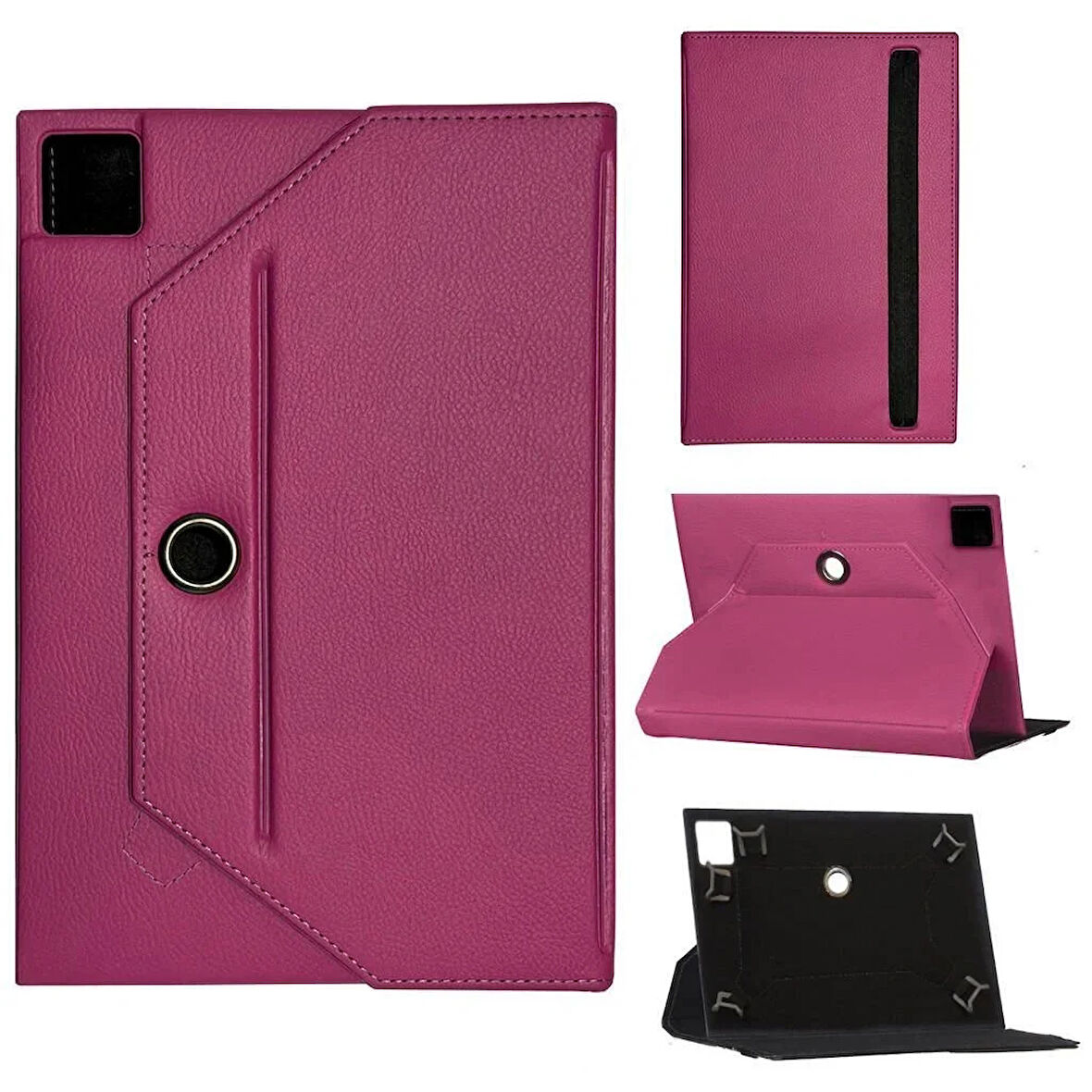 Huawei MediaPad M5 Lite BACH2-W19 Universal Standlı Premium Tablet Kılıfı Pembe