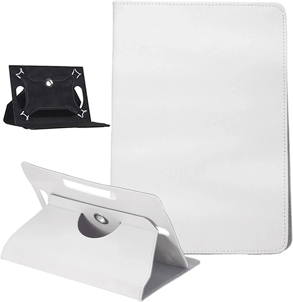 Alba 10Q Universal Standlı Premium Tablet Kılıfı Beyaz