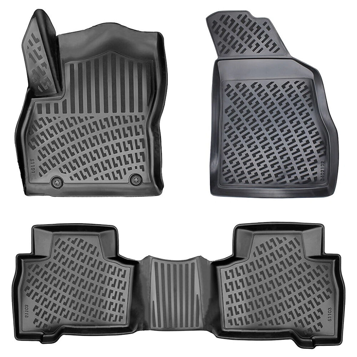 FIAT FIORINO  3D Siyah Havuzlu Paspas 2007 ve 2020