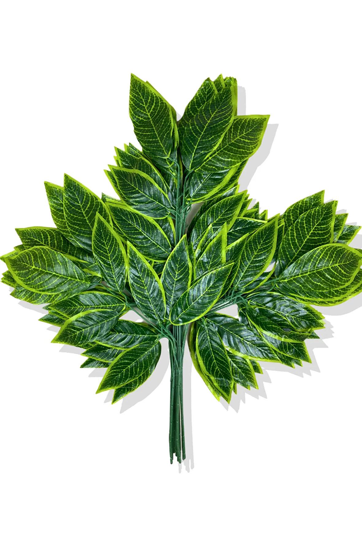 Yapay Çiçek Demet Açık Yeşil Detaylı Ceviz Dalı 12 Adet 70 Cm