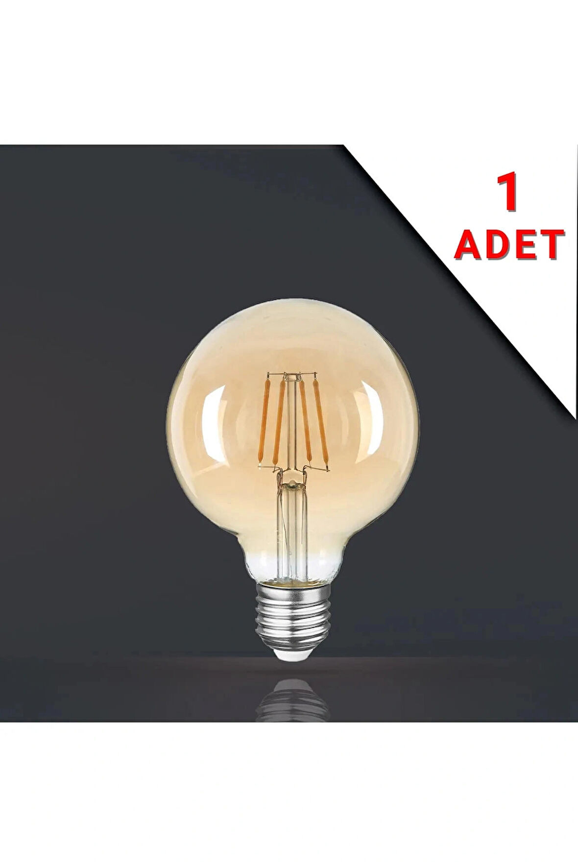 Rustik Led Ampül E27 Duy G95 Glop Model 1 Adet 4 Watt