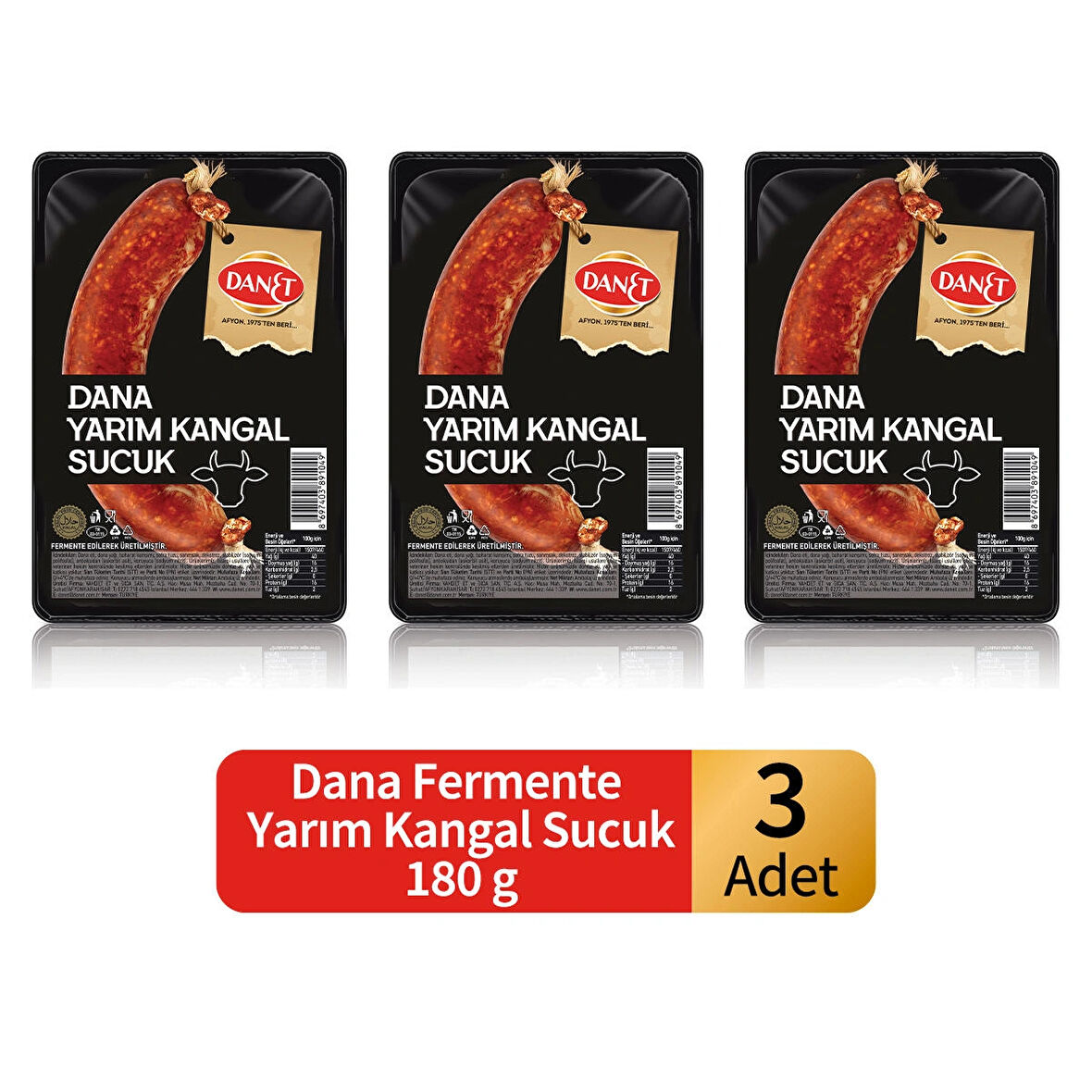 Dana Yarım Kangal Sucuk Fermente 180 g X 3 ADE