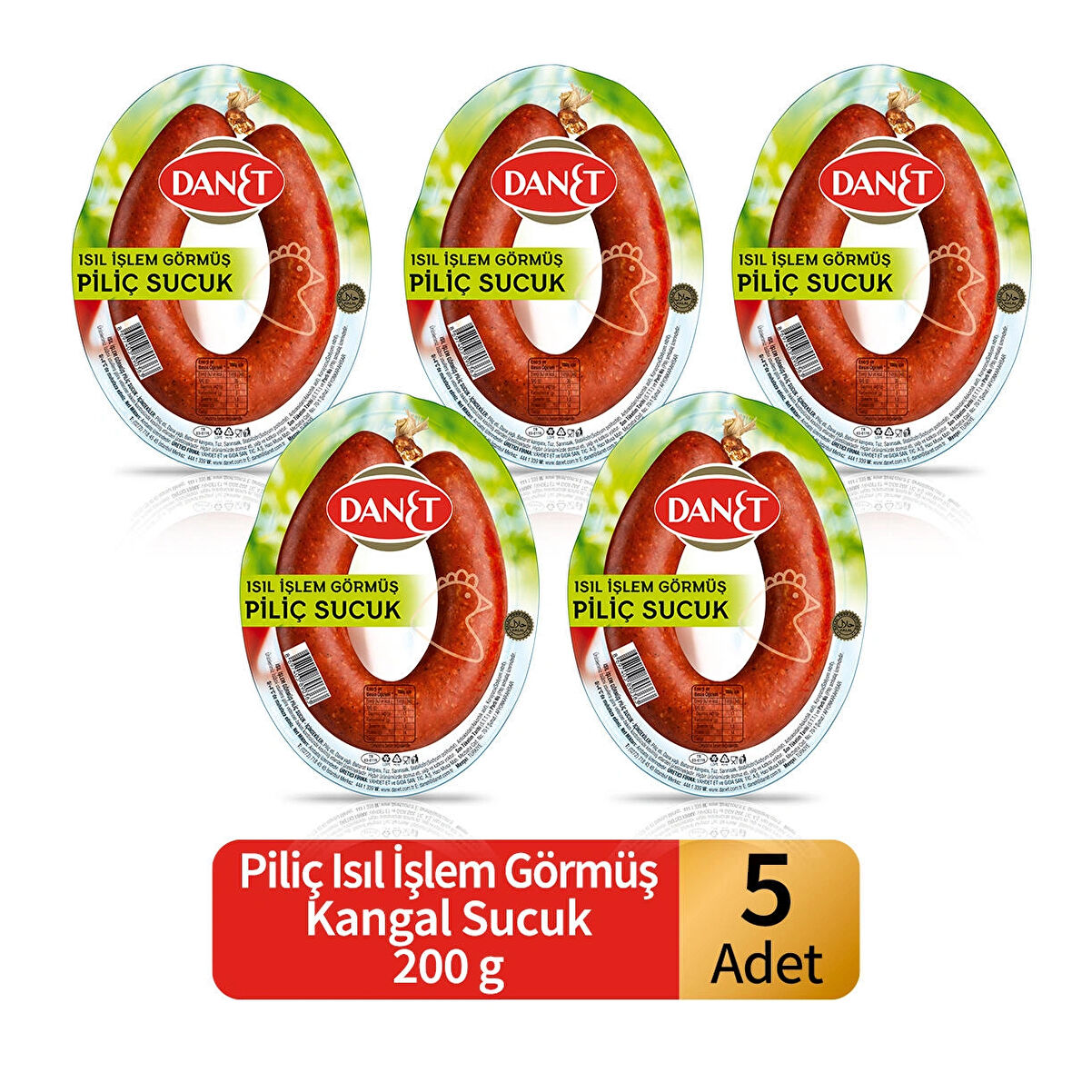 Piliç Sucuk Isıl İşlem Görmüş 200 g X 5 ADET