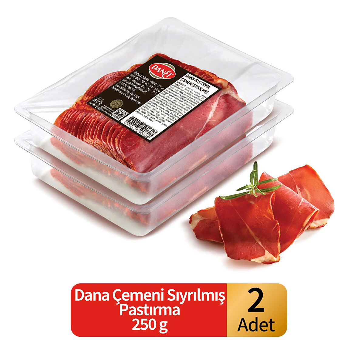 Dana Pastırma I Çemeni Sıyrılmış I Dilimli I 250 g X 2 ADET