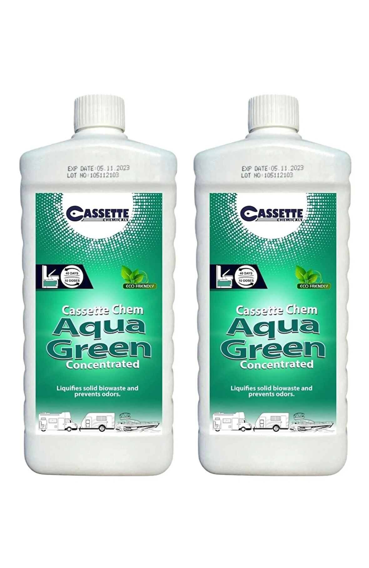 Karavan Tekne Tuvalet Kimyasalı Aqua Green Atık Parçalayıcı 2'li Avantajlı Paket