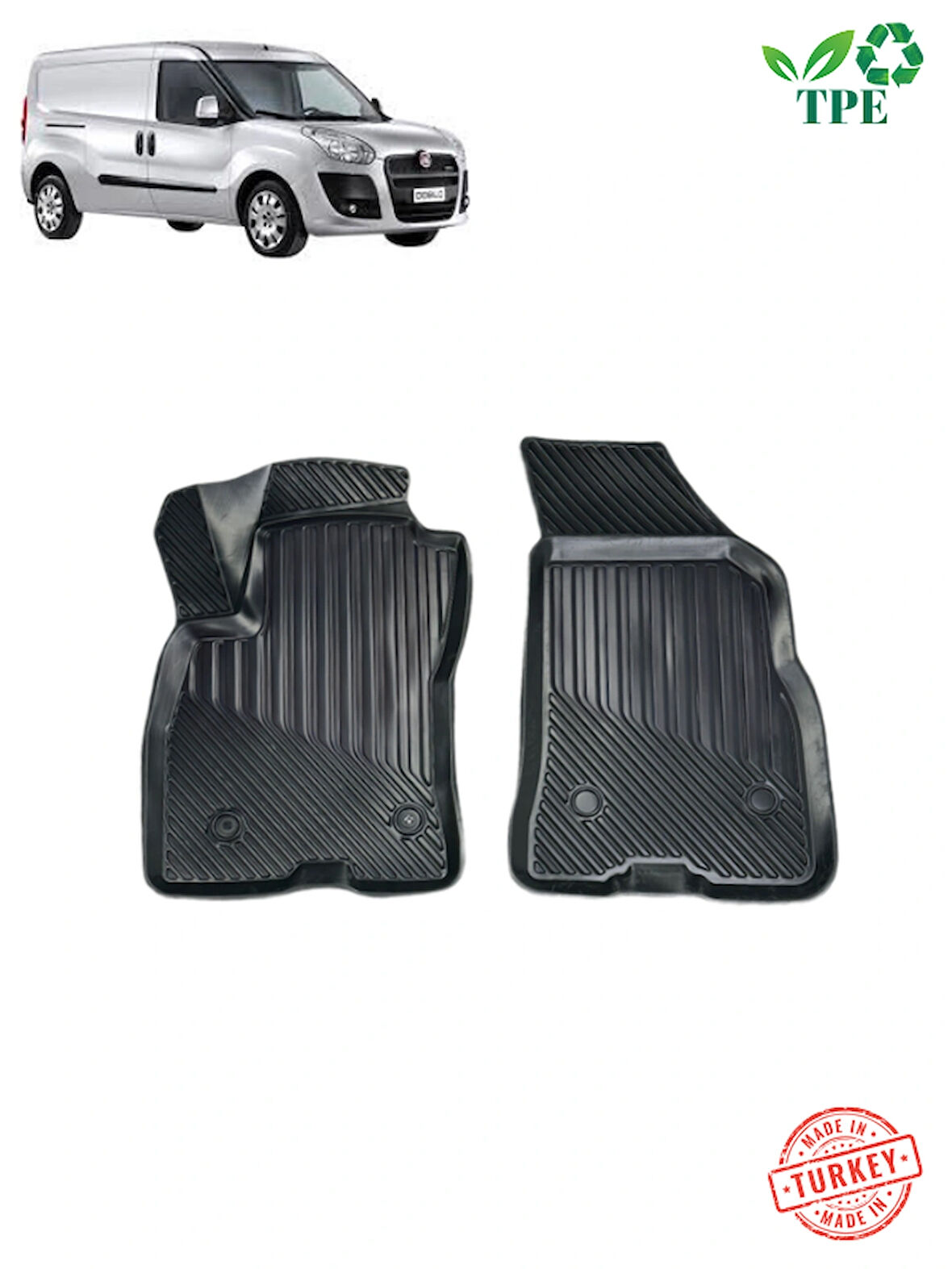 Fiat Doblo Panelvan Ön İki Parça Oto Paspas