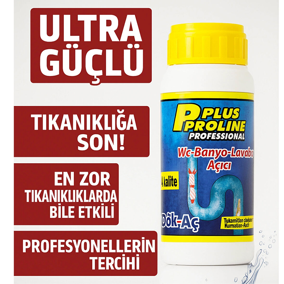 Ultra Güçlü 500 gr Dök-Aç Lavabo Açıcı – Tıkanıklıkları Hızla Giderir, Etkili Formül