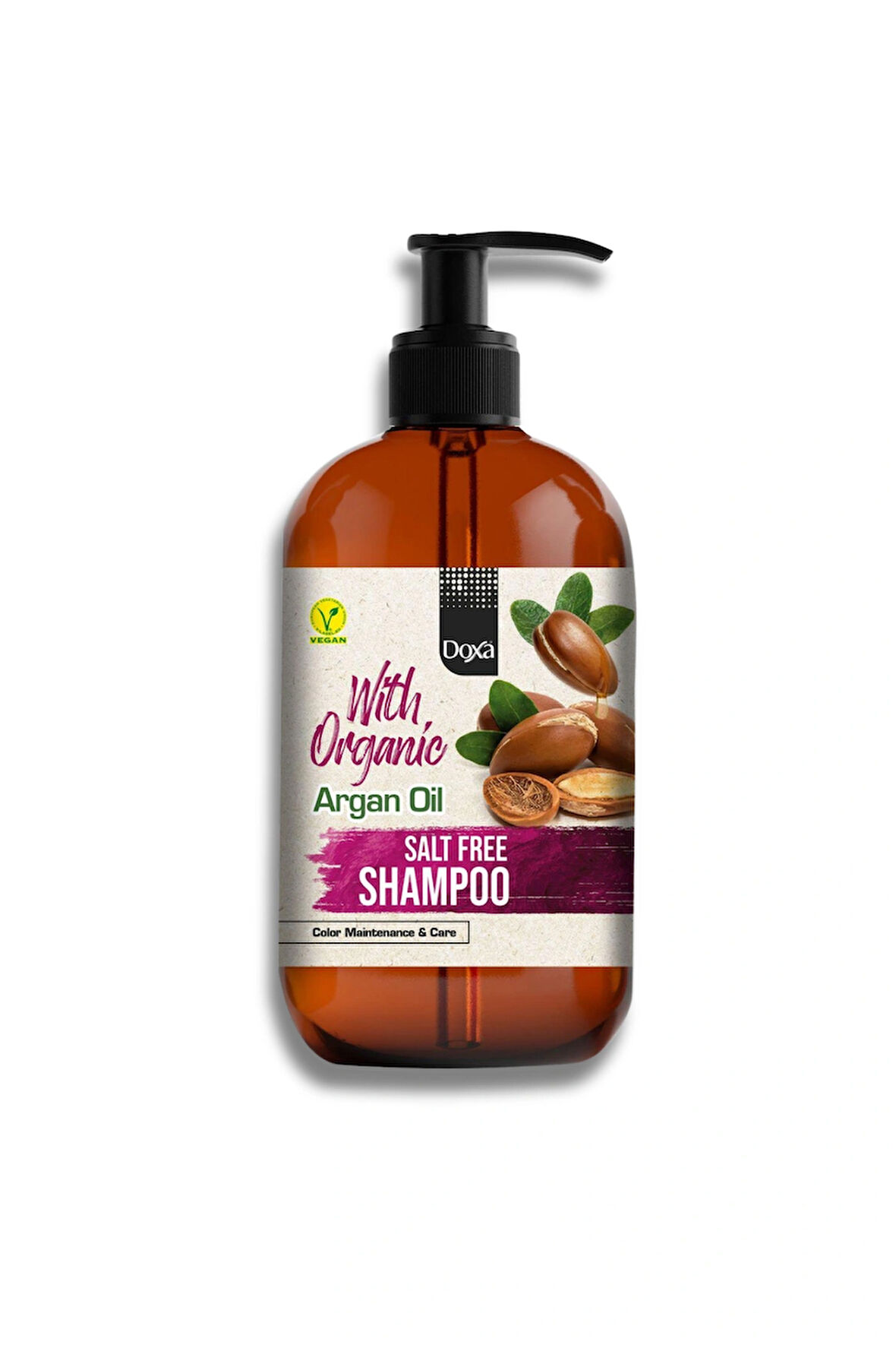 Doxa Tuzsuz Şampuan 500 ml – Organik Argan Yağlı, Boyalı Saçlara Özel Renk Koruyucu Bakım