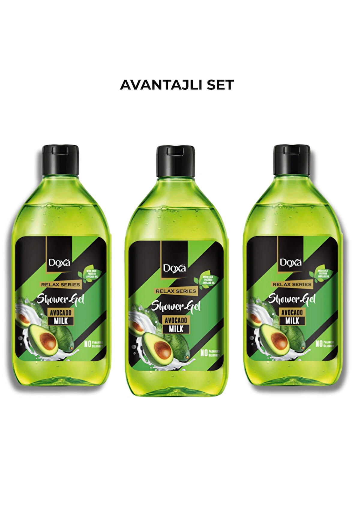 DOXA Avokado & Süt Özlü Duş Jeli – 400 ml 3lü Set