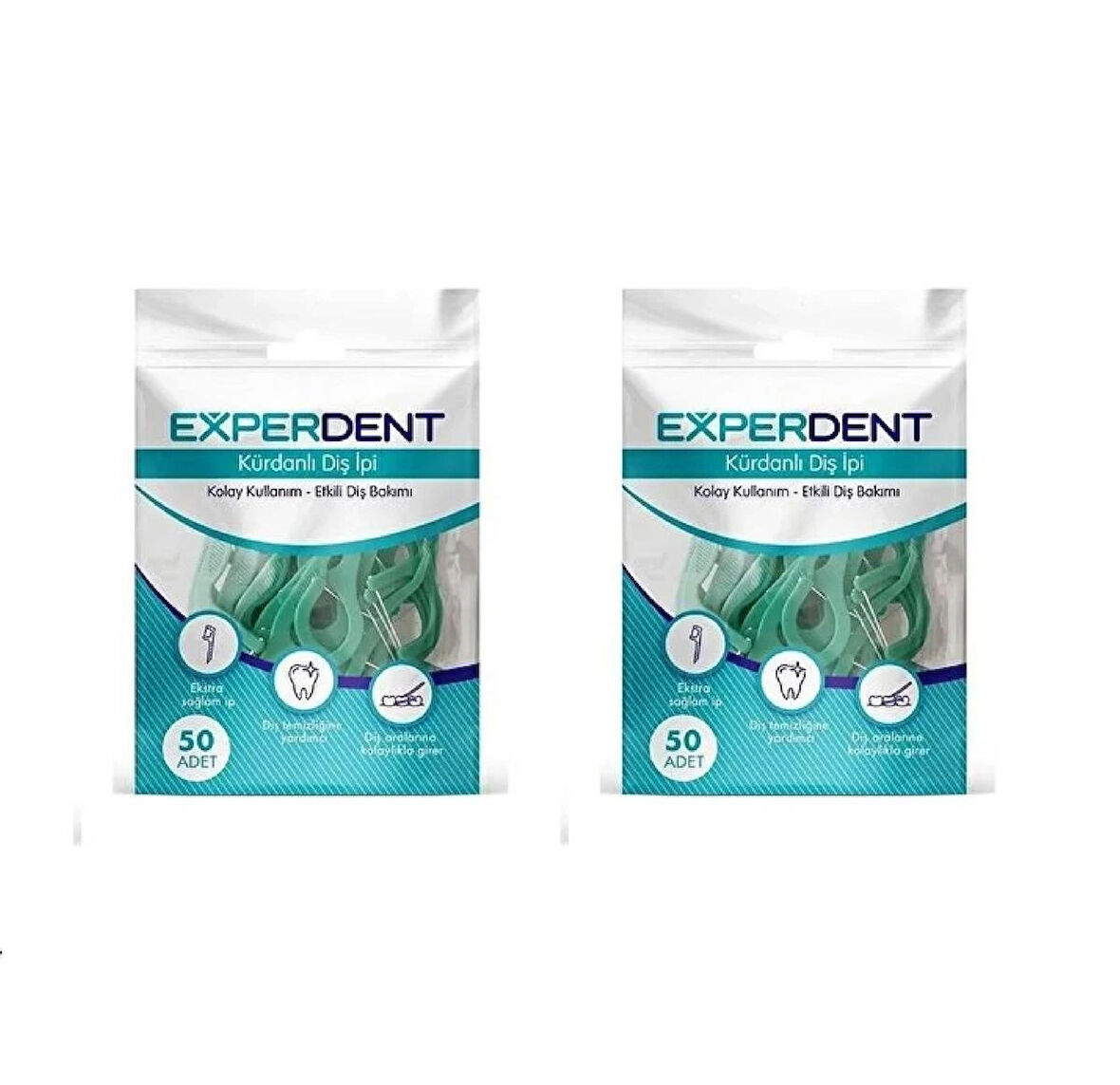 EXPERDENT Kürdanlı Diş Ipi 50 Adet 2 PAKET