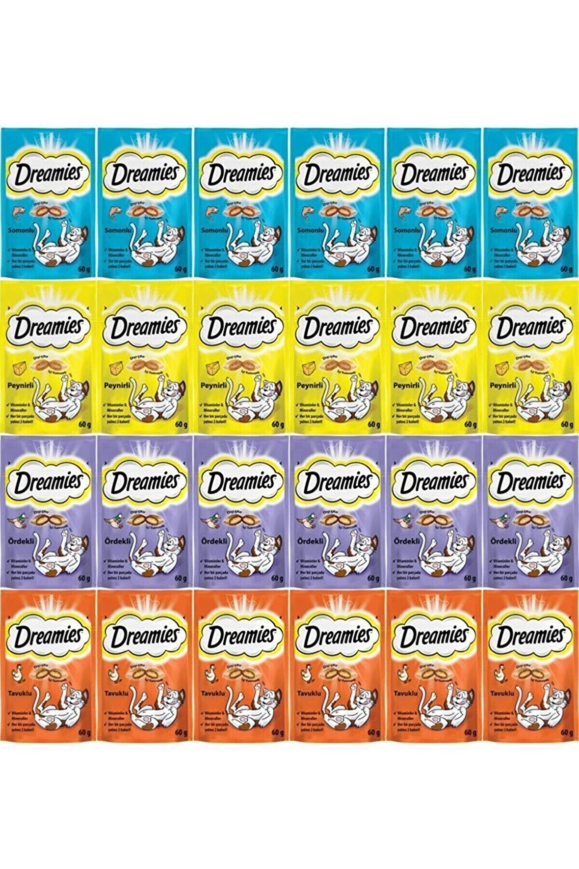 Dreamies Tahıllı Granül Yetişkin Kedi Ödülü 24x60 g 