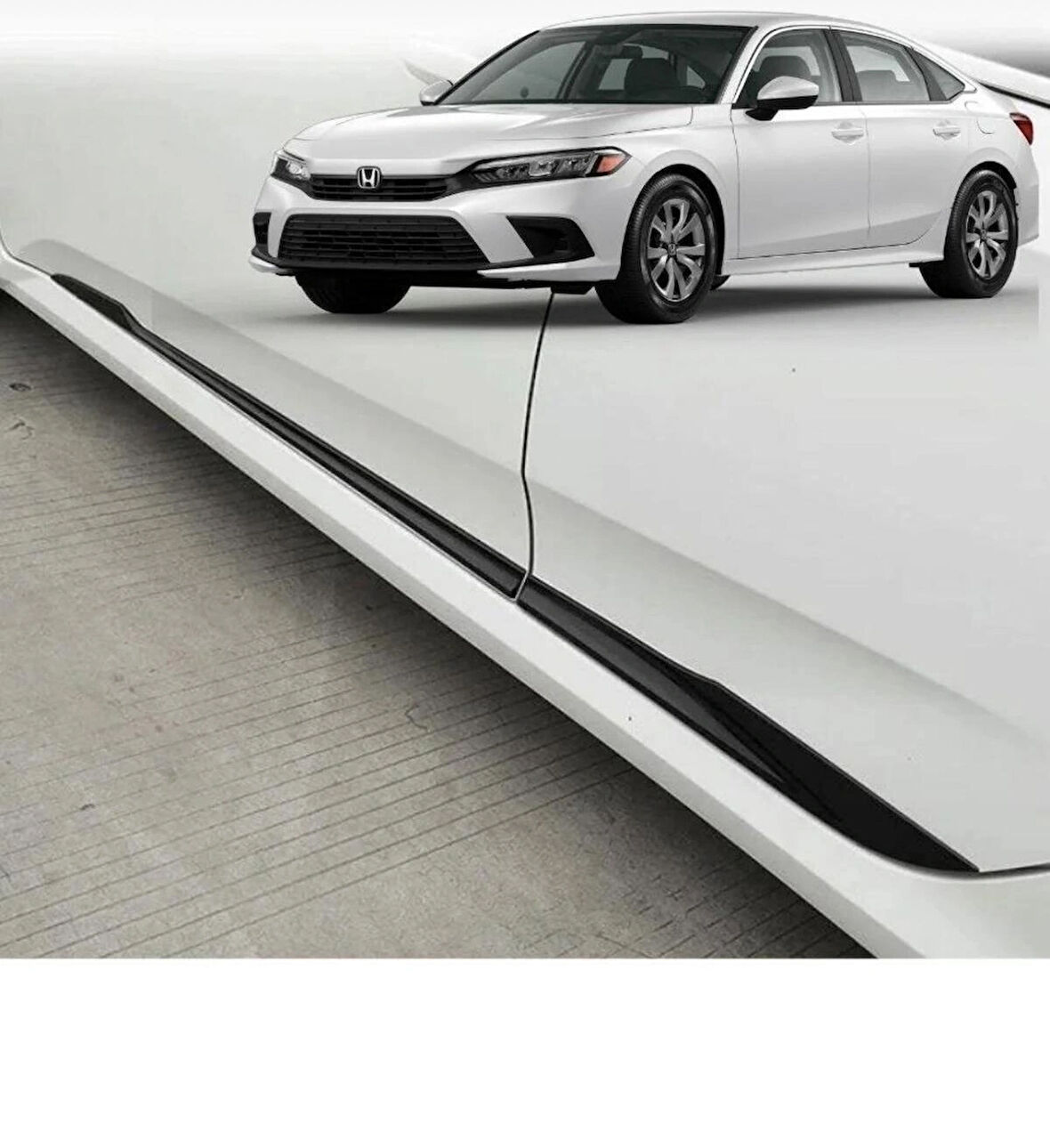 Point Honda Civic Fe1 Piano Black Yan Kapı Çıtası Siyah 2021 Sonrası