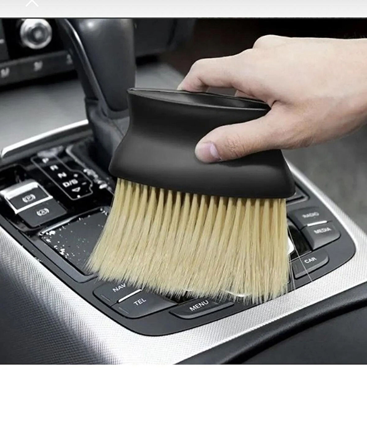 Point Ultra Yumuşak Kıllı Premium Araç Içi Detay Temizleme Toz Fırçası Yatay Geniş Model