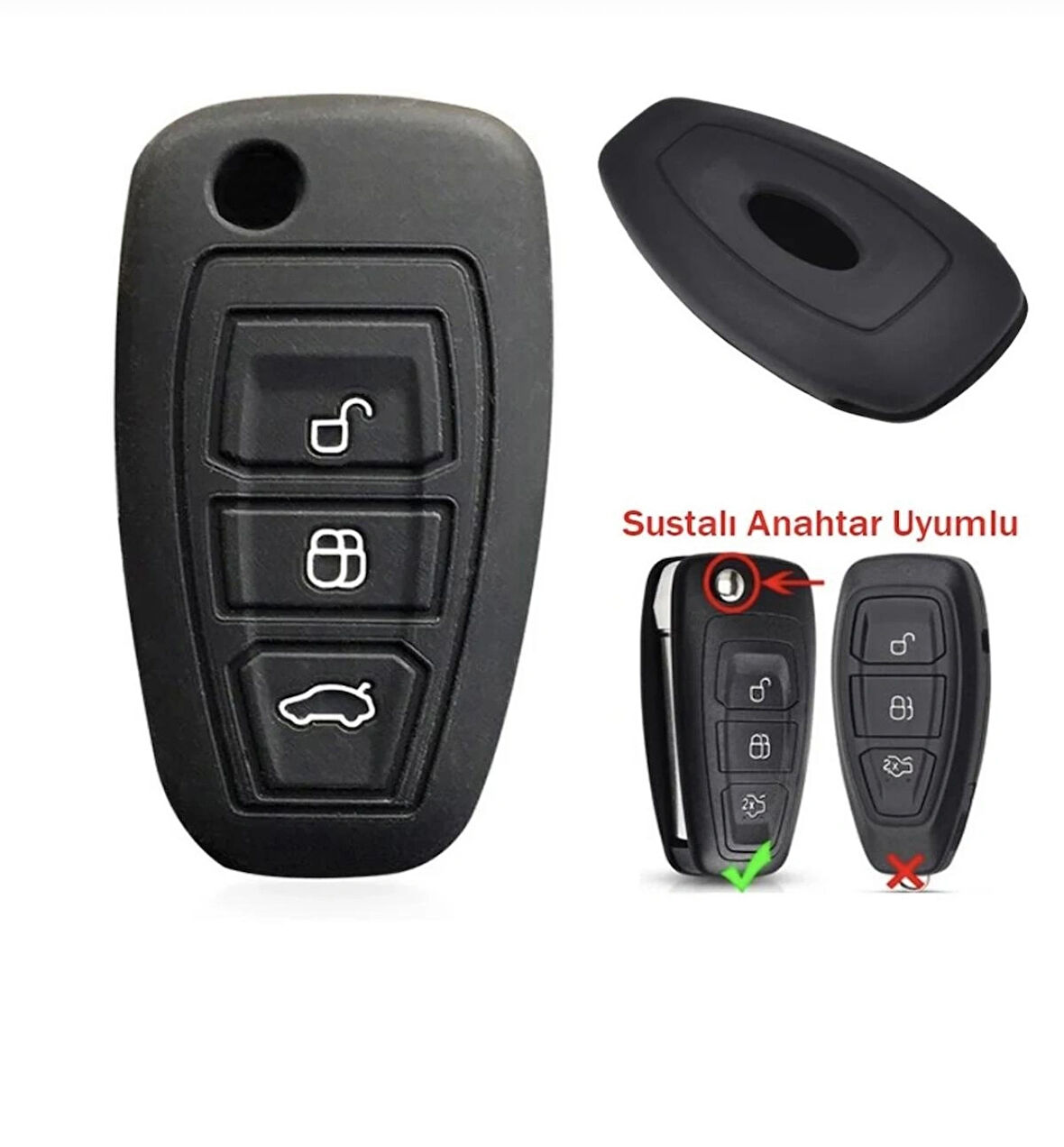 Point Focus Sustalı Silikon Anahtar Kılıfı 2011-2018