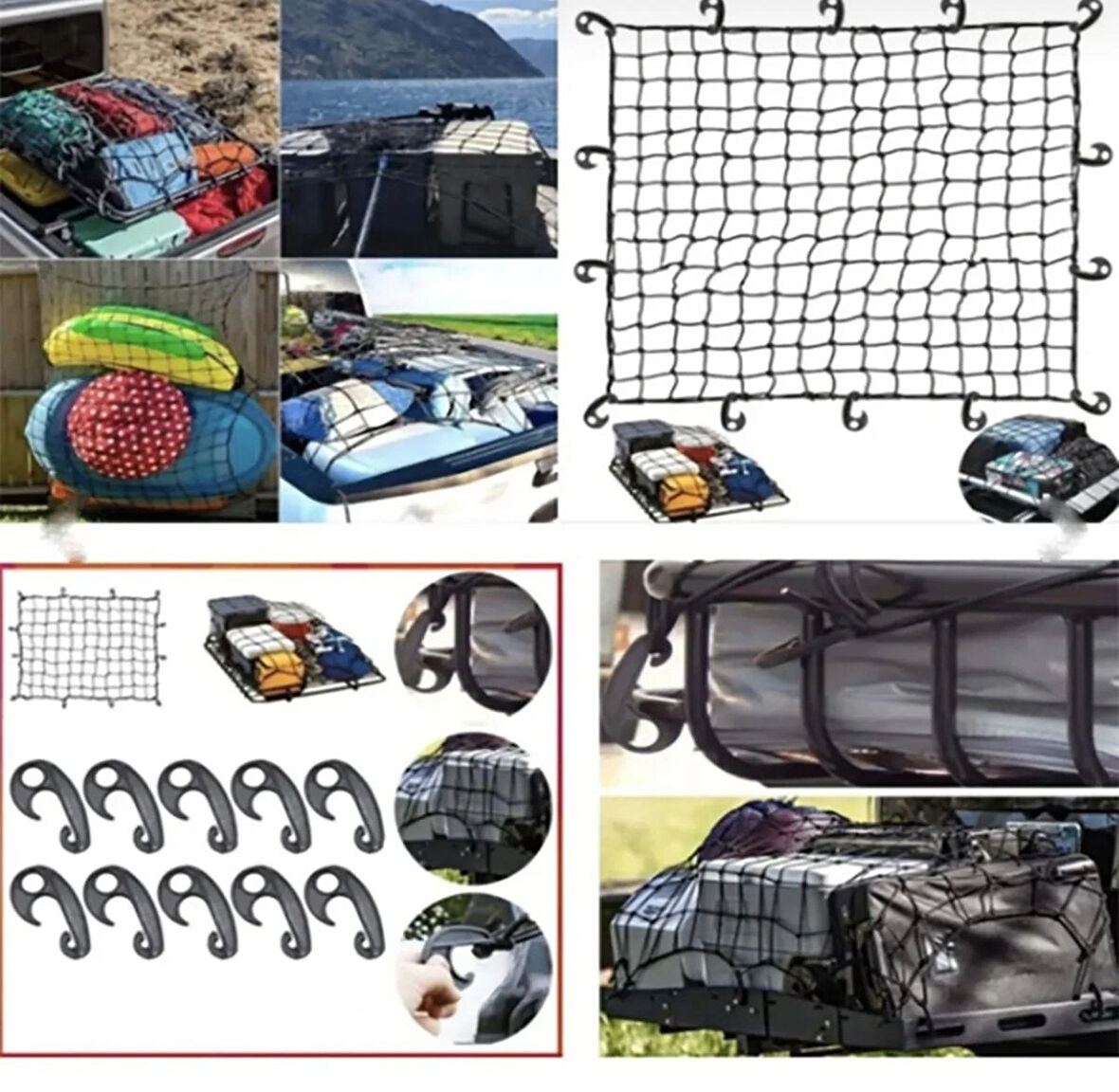 Point Ahtapot Bagaj Filesi Ağ Model Fileli Bagaj Düzenleyici Organizer 120X80CM