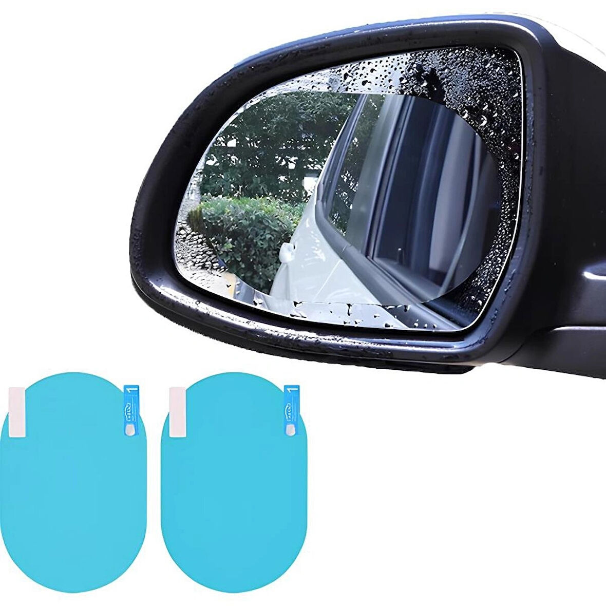 Point Yağmur Kaydırıcı Oto Buğu Önleyici Araba Dış Ayna Su Tutmaz Film 2 Adet