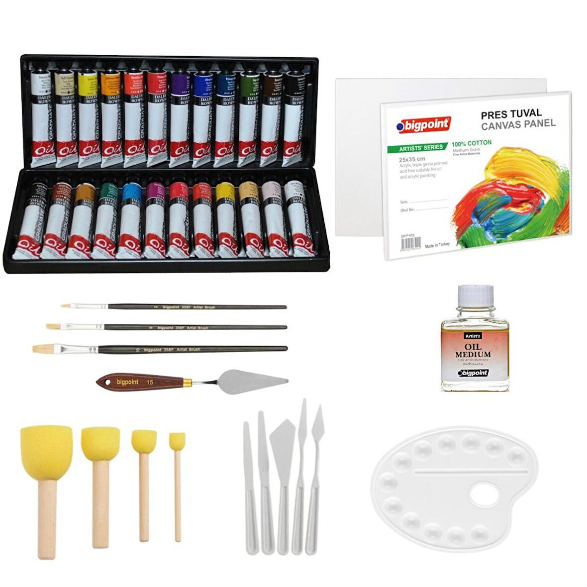 Daler Rowney Graduate Yağlı Boya Profesyonel Seti 24x22ml