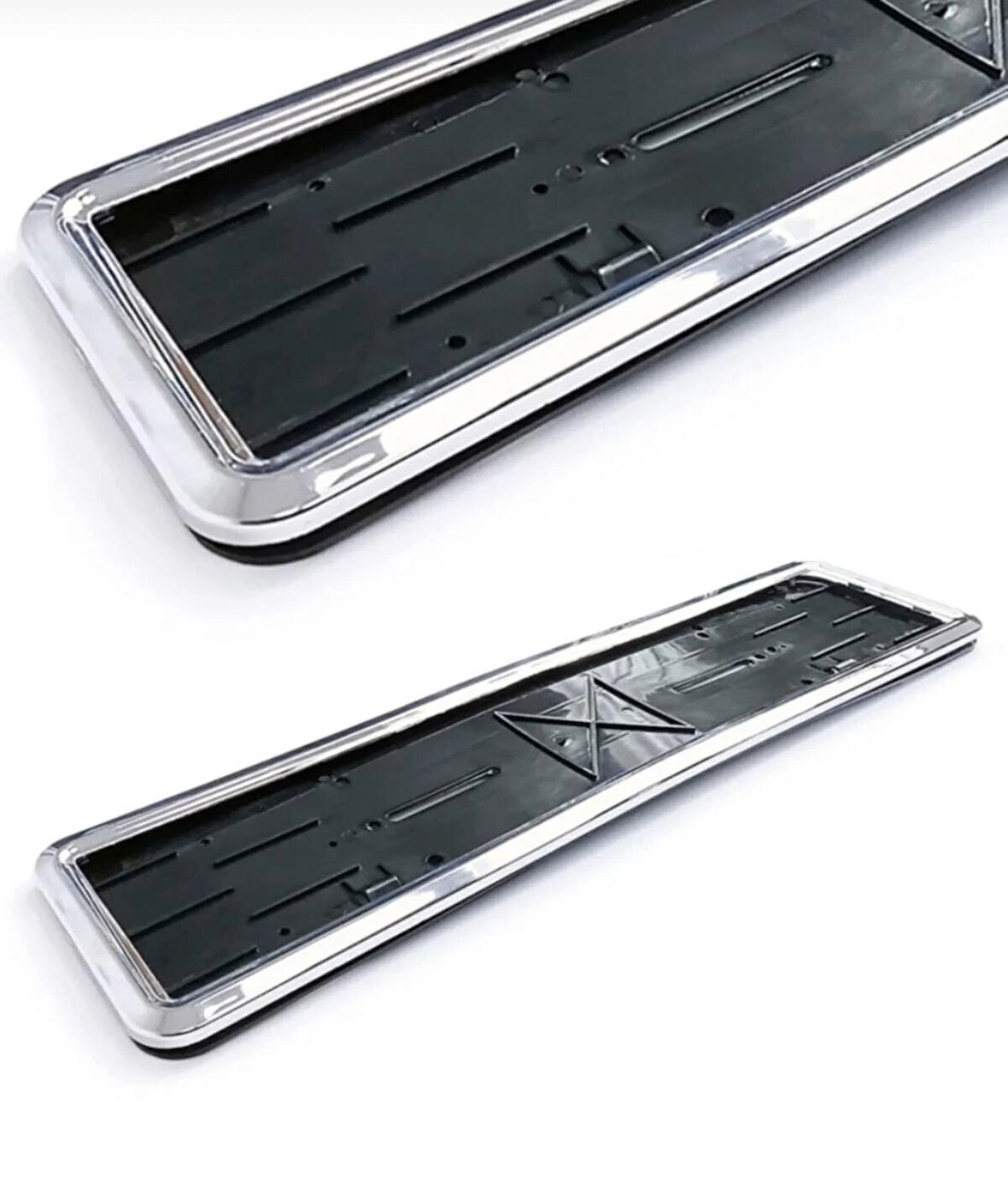 Point Esnek Kırılmaz Krom Çerçeveli Plaka Altı Çerçeve Plakalık 2 Adet