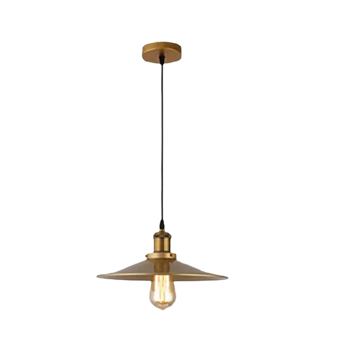 Dylight Retro Metal Eskitme Kaplama Tekli Metal Sarkıt Avize Çap:23 cm