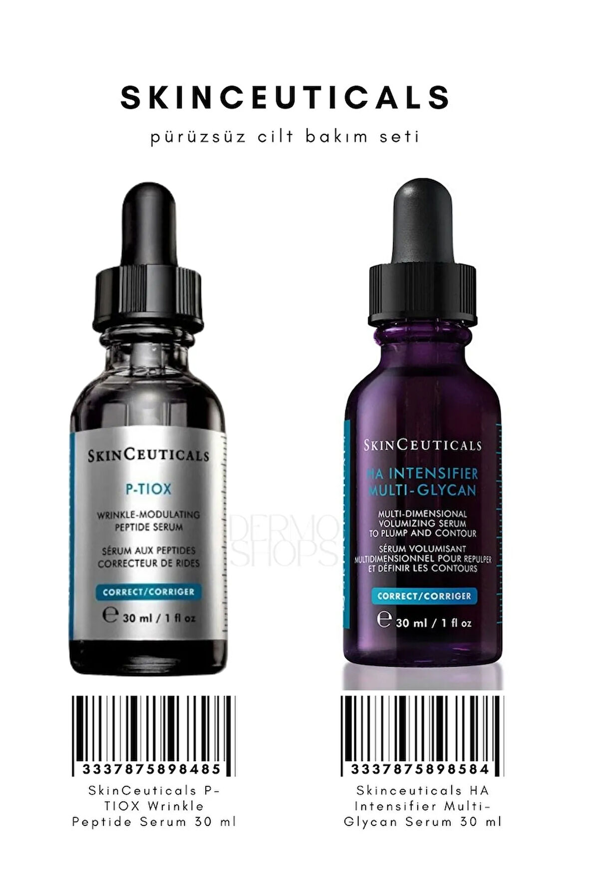 Prüzsüz Cilt Bakım Seti | P-tiox Serum 30 ML & HA Intensifier Multi-Glycan Serum 30 ml DS