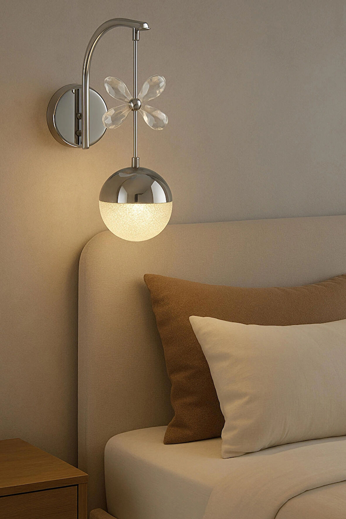 Nova Lighting Kelebek Model Krom Kaplama Salon Mutfak Oturma Yatak Odası Duvar Şık Modern Led Aplik