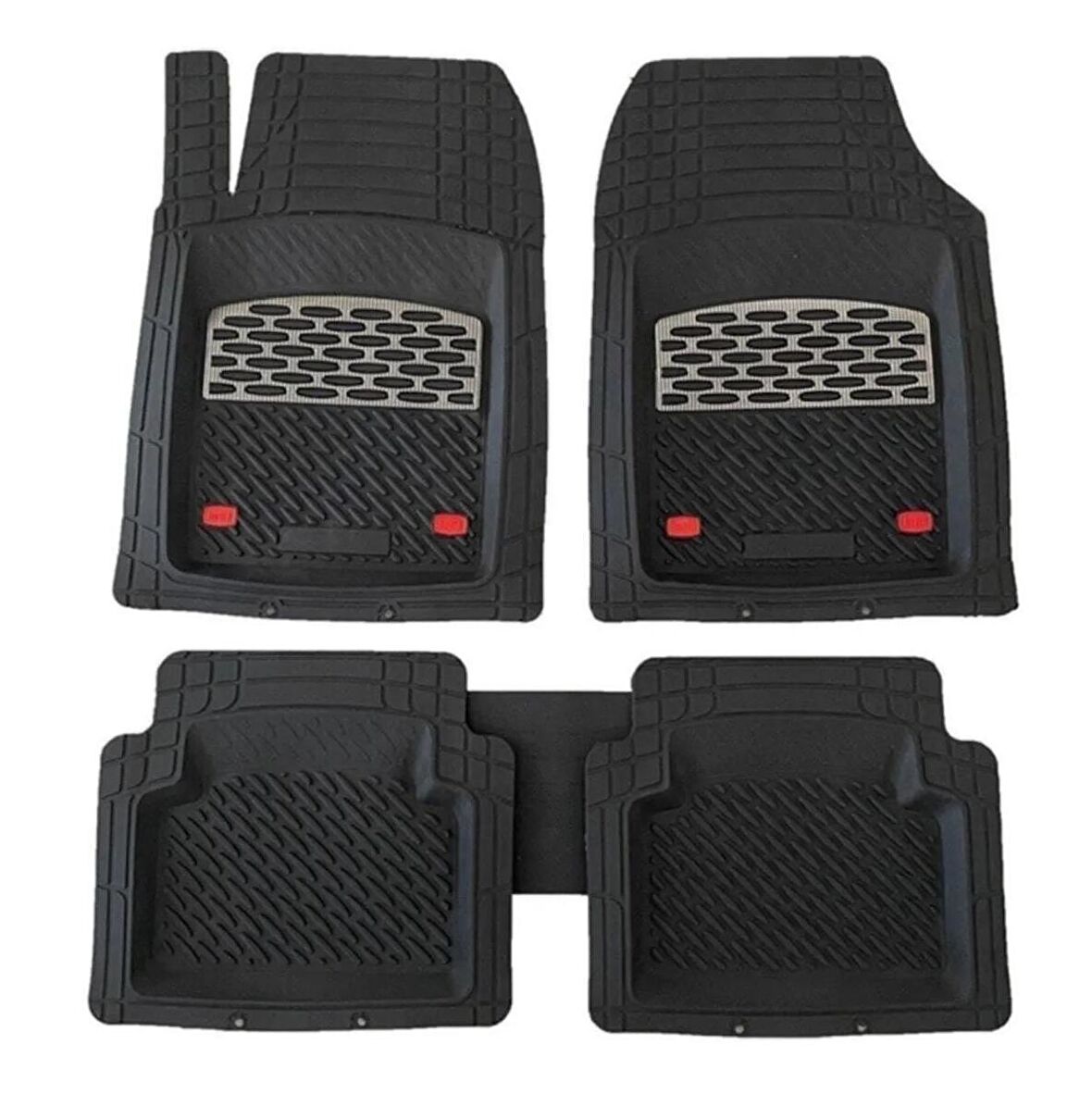 Fiat / Tofaş Murat 124 Uyumlu 3D Havuzlu Paspas Takımı  Safir Siyah Krom Karbon