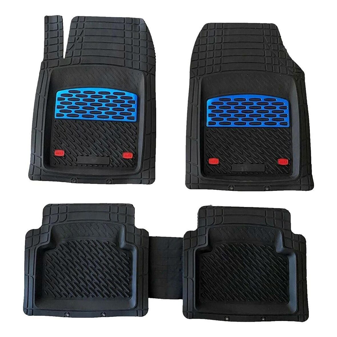 Fiat Stilo Uyumlu 3D Havuzlu Paspas Takımı  Safir Siyah Krom Mavi