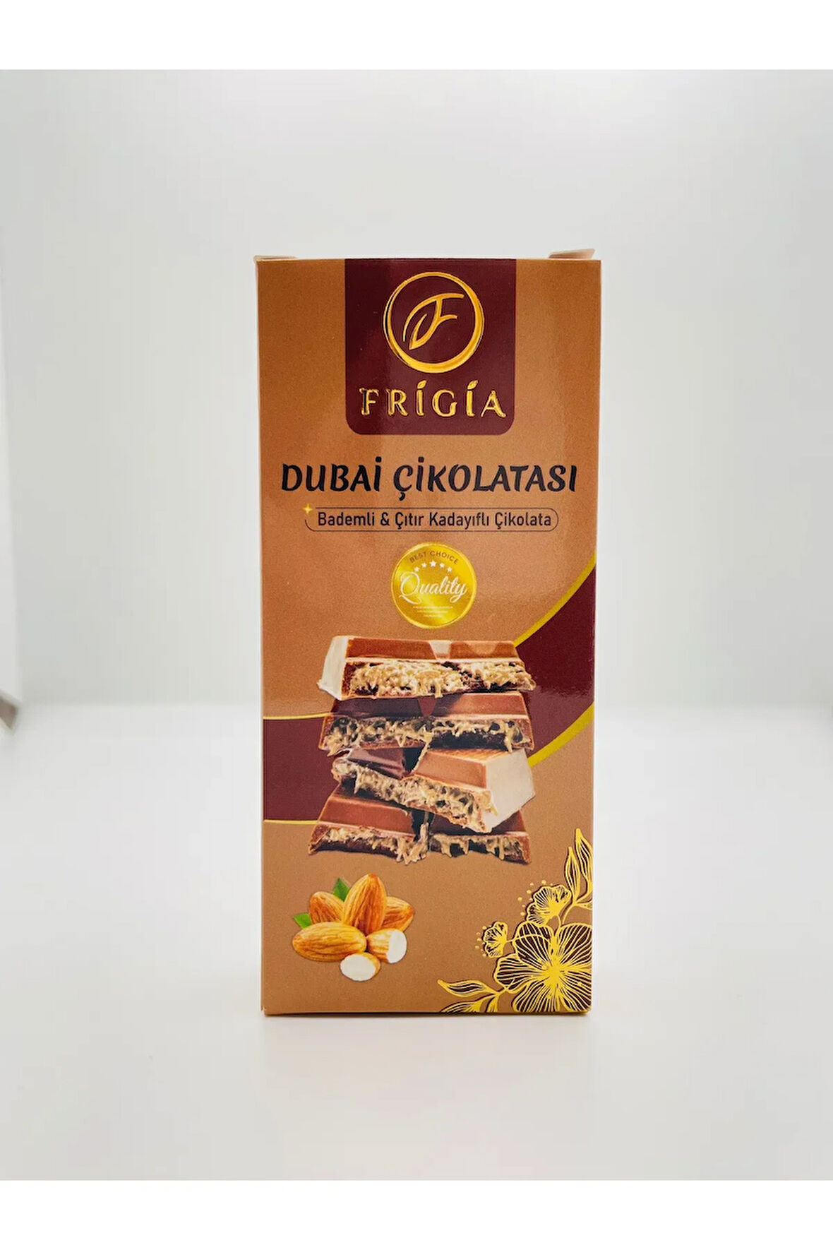 Bademli Dubai Çikolatası - 100 Gram